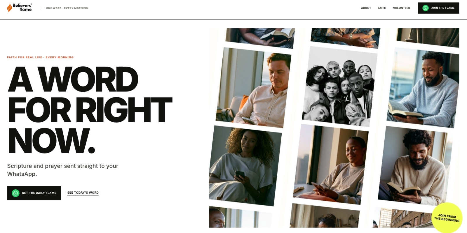 Believers' Flame homepage